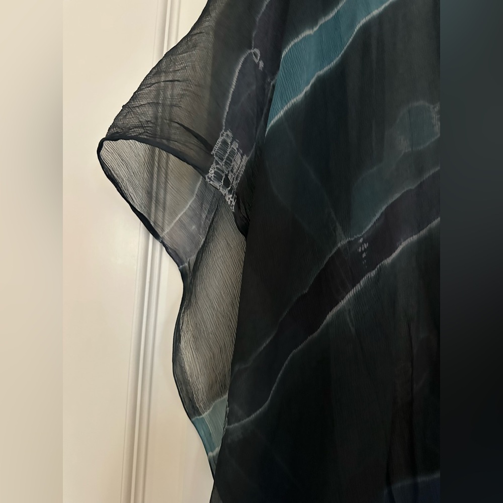 Soft Surrounding Blue Ruana - Picture 3 of 8